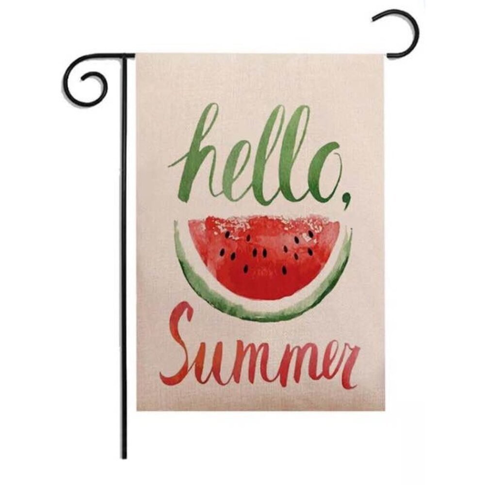 12” x 18” Cute Hello Summer Garden Flag